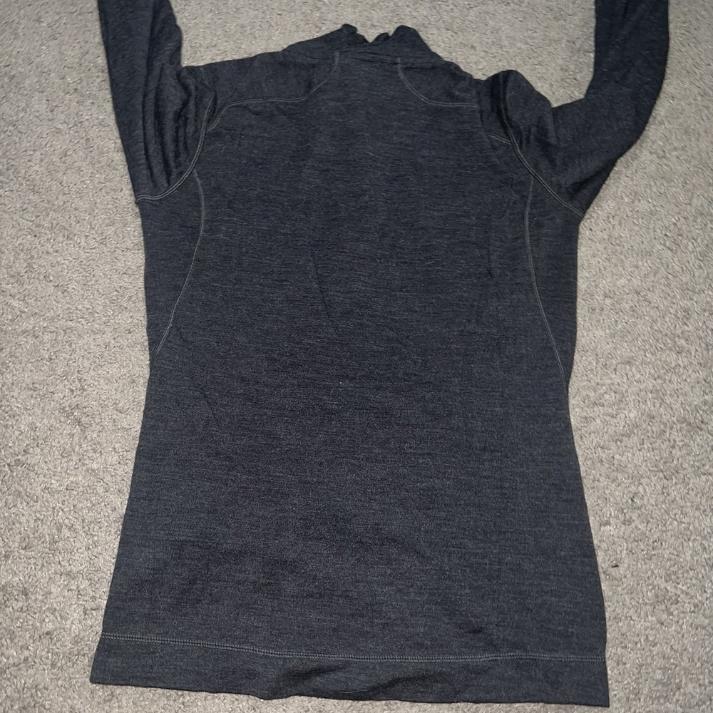 SmartWool Classic Thermal Merino 250 Base Layer 1/4 Zip Top Charcoal Heather M - Picture 6 of 6